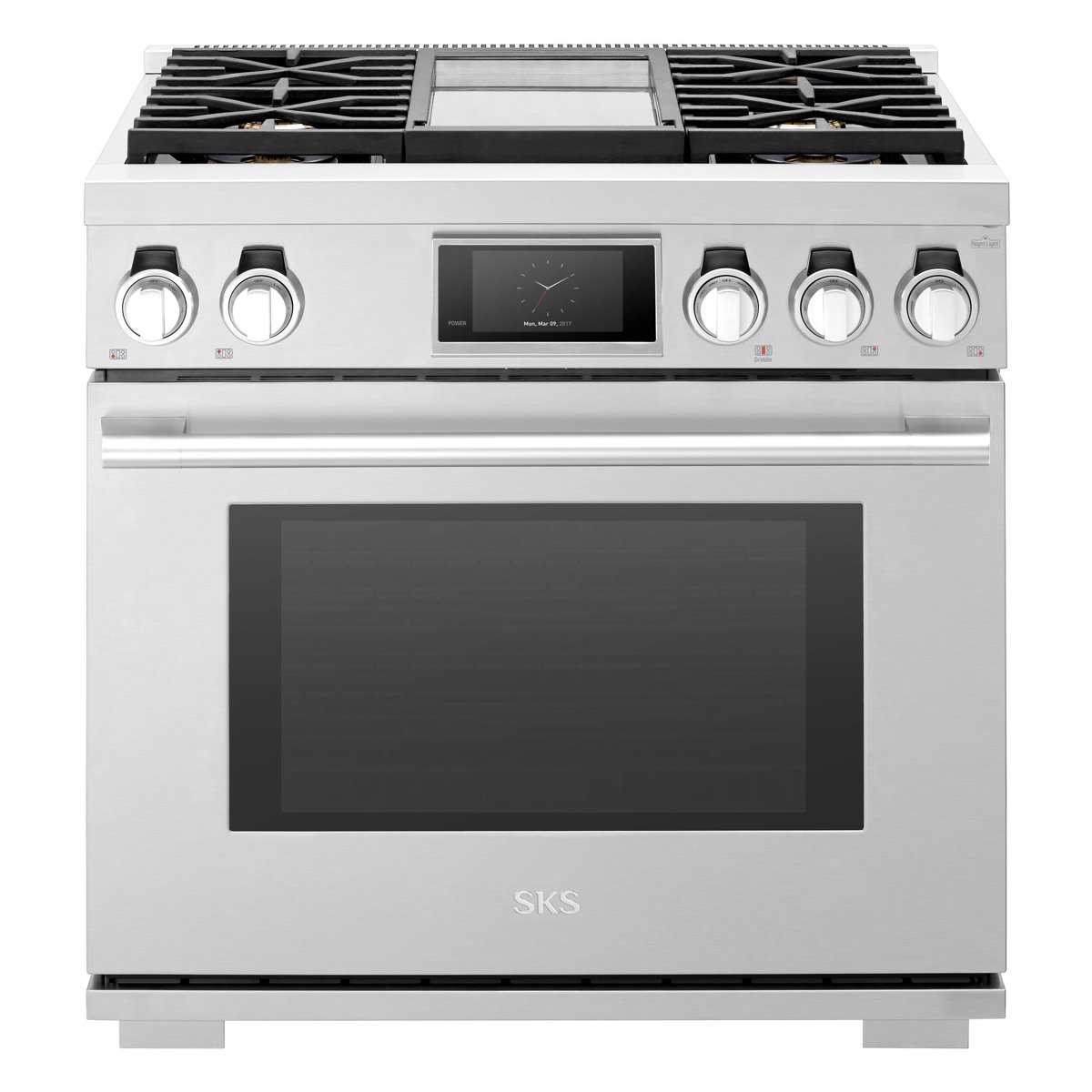 Signature Kitchen Suite 36" Dual-Fuel Pro Range with Steam-Combi Oven and Griddle