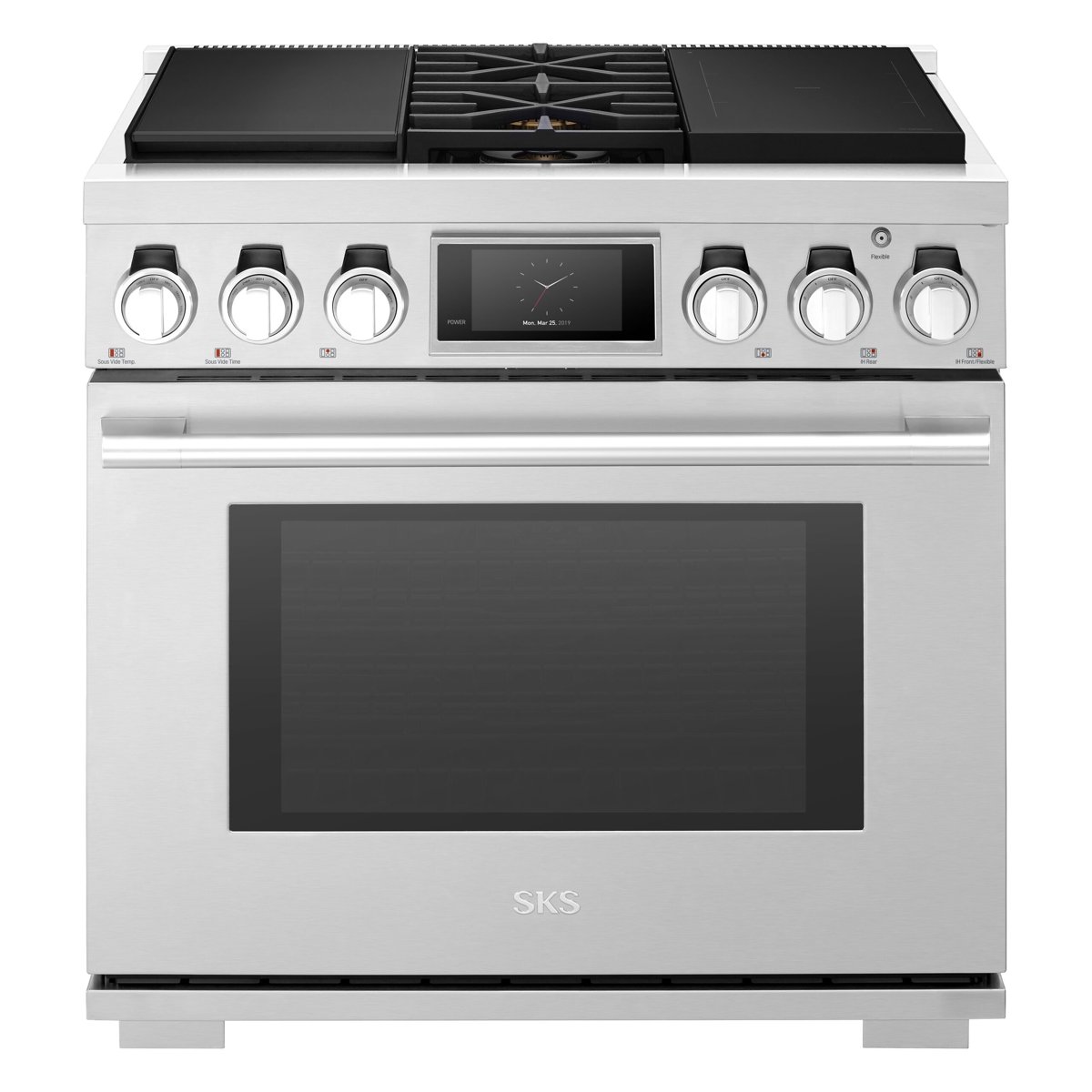 Signature Kitchen Suite 36" Dual-Fuel Pro Range with Steam-Combi Oven, Sous Vide and Induction