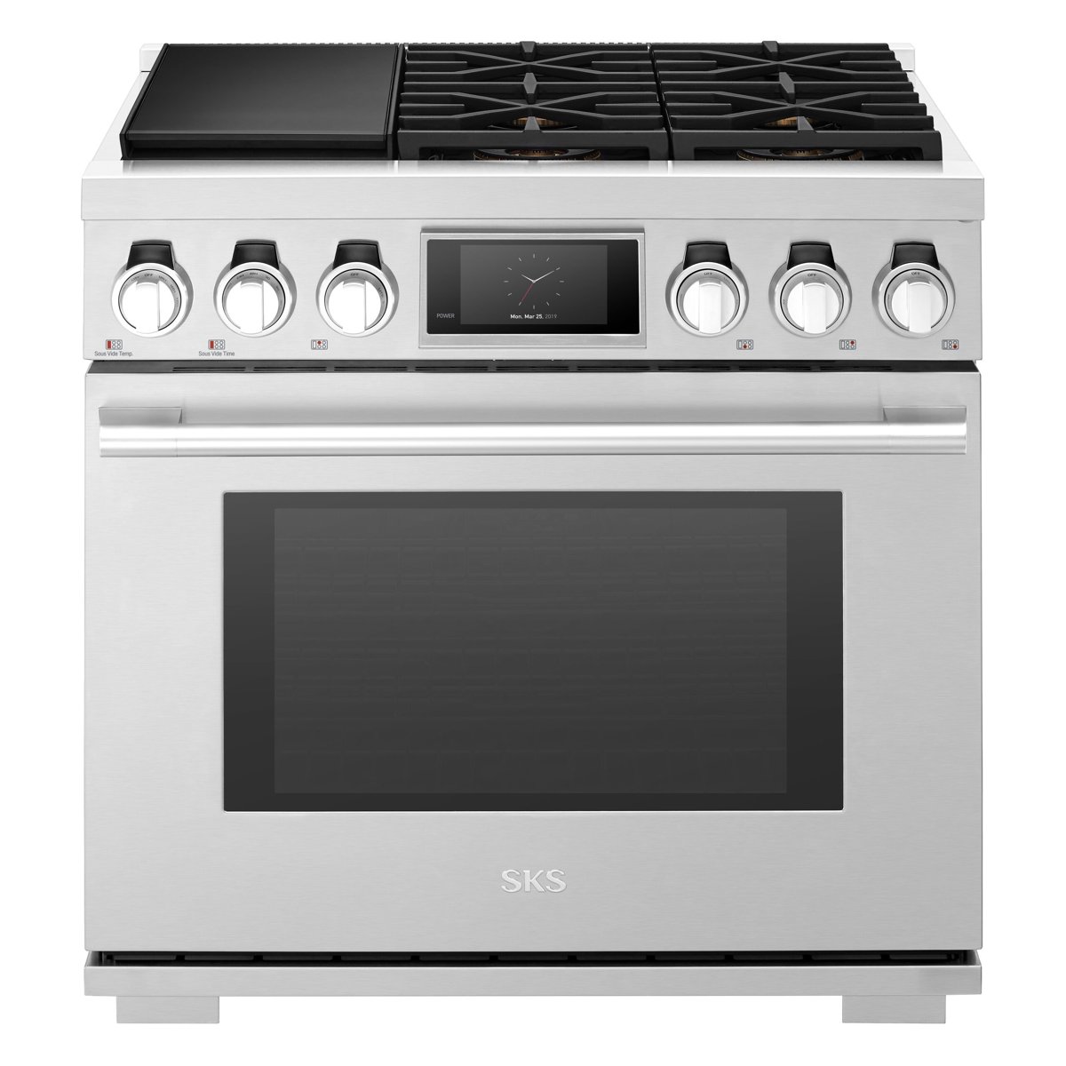 Signature Kitchen Suite 36" Dual-Fuel Pro Range with Steam-Combi Oven and Sous Vide